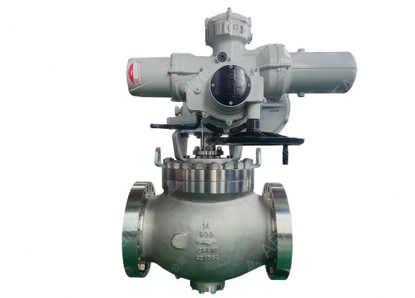 14" 900磅 CF8M材质 电动硬密封耐磨C型球阀